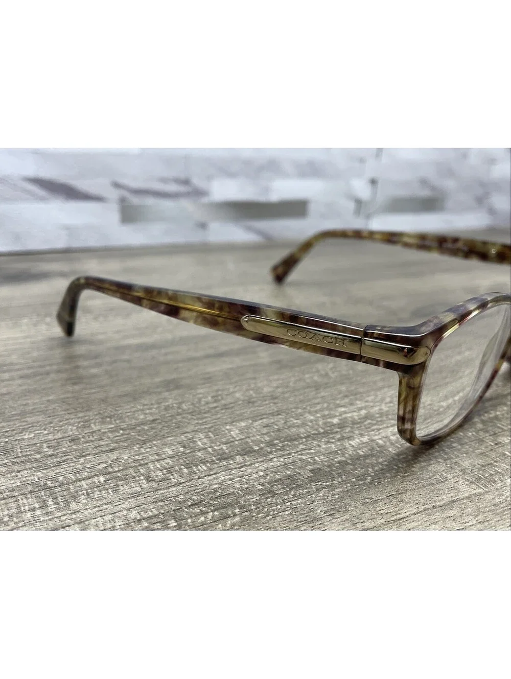COACH Eyeglasses HC 6065 5287 Confetti Light Brown Optical 51[]17-135